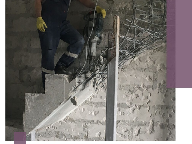 Демонтаж металлических и бетонных лестниц в Красном Сулине