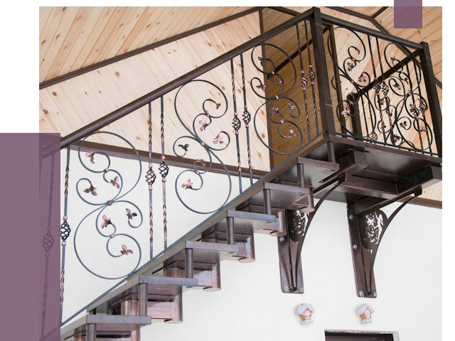 Кованые лестницы в Красном Сулине от 79607 руб. под ключ