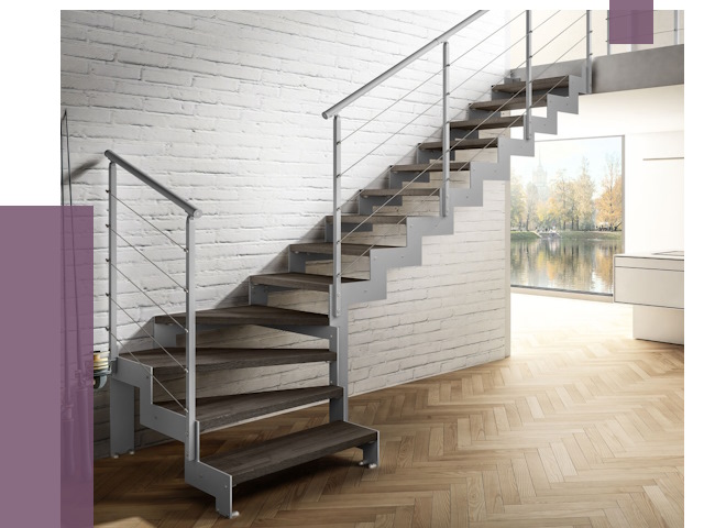 Г-образные лестницы под ключ в Красном Сулине от 36997 руб. | ПРОЛЁТ-Крл