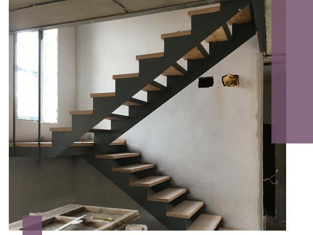 Изготовление лестниц на металлокаркасе в Красном Сулине от производителя