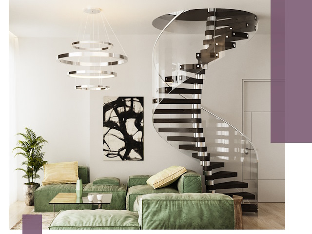 Лестницы для двухуровневой квартиры в Красном Сулине — изготовление и монтаж