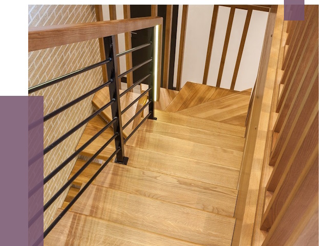 Лестницы из ясеня в Красном Сулине под ключ от 10002 руб. 