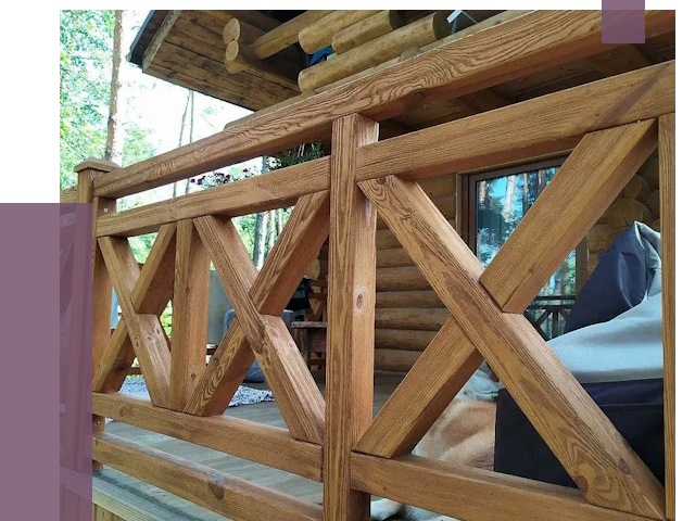 Деревянные перила под ключ в Красном Сулине от 7655 руб. 