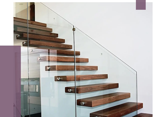 Стеклянные перила для лестницы в Красном Сулине от 14799 руб.