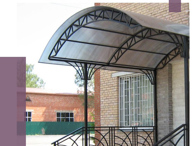 Металлические навесы и козырьки в Красном Сулине от 12758 руб.