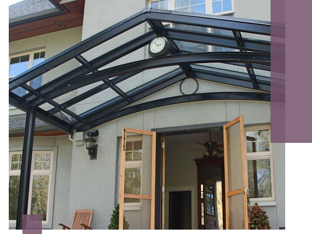 Изготовление и монтаж навесов и козырьков в Красном Сулине