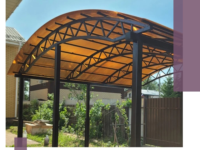 Изготовление навесов под ключ в Красном Сулине из качественных материалов