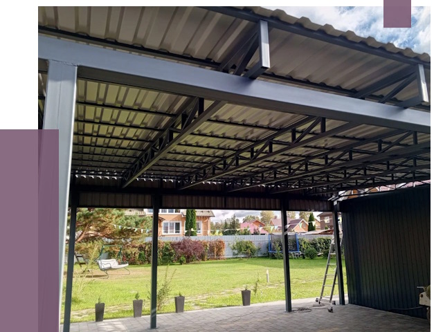 Монтаж навесов в Красном Сулине от 7348 руб. — установка навеса | ПРОЛЁТ-Крл