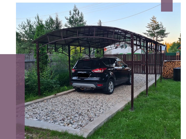 Навесы для автомобиля в Красном Сулине от 13115 руб.  | ПРОЛЁТ-Крл