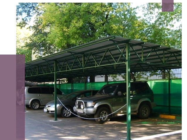 Навесы для парковки в Красном Сулине от 80117 руб. заказать | ПРОЛЁТ-Крл