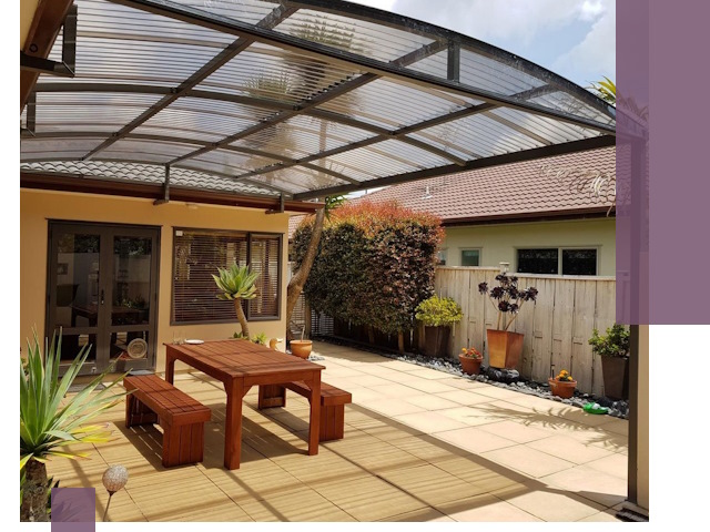 Навесы во двор под ключ в Красном Сулине — изготовление и монтаж