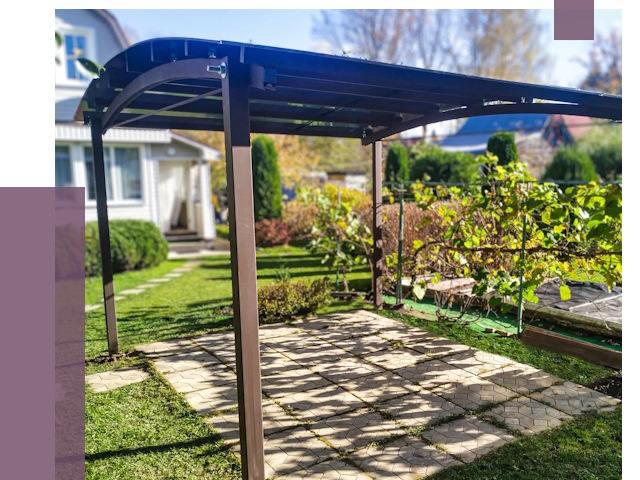 Навесы для дачи в Красном Сулине от 12706 руб. под ключ — ПРОЛЁТ-Крл