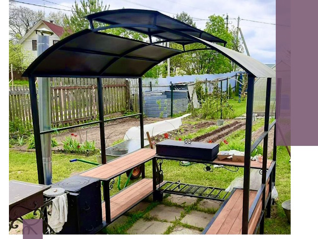 Навесы для барбекю в Красном Сулине: изготовление, монтаж и демонтаж