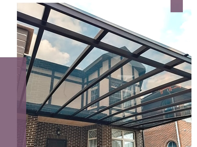 Навесы из поликарбоната в Красном Сулине от 8593 руб. под ключ — ПРОЛЁТ-Крл