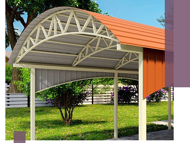 Навесы из профнастила под ключ в Красном Сулине — установка и монтаж