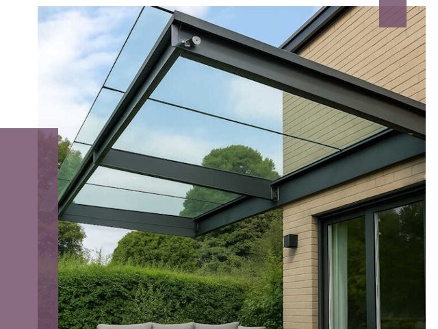 Стеклянные навесы и козырьки в Красном Сулине от 12247 руб.