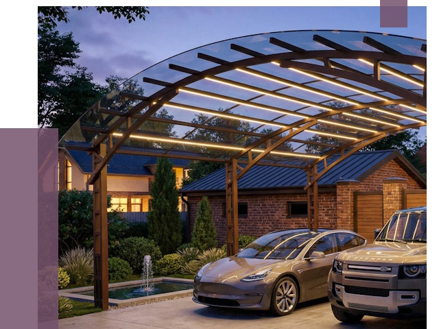 Металлические навесы в Красном Сулине от 12655 руб. под ключ — ПРОЛЁТ-Крл