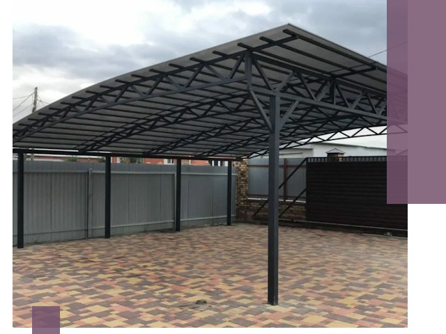 Металлические навесы под ключ в Красном Сулине — изготовление и монтаж