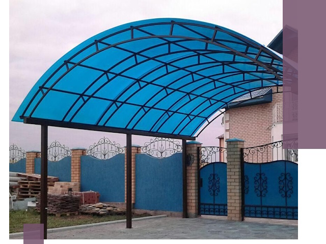 Арочные навесы под ключ в Красном Сулине — изготовление и монтаж
