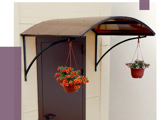 Козырьки над входом в Красном Сулине от 14799 руб.  | ПРОЛЁТ-Крл