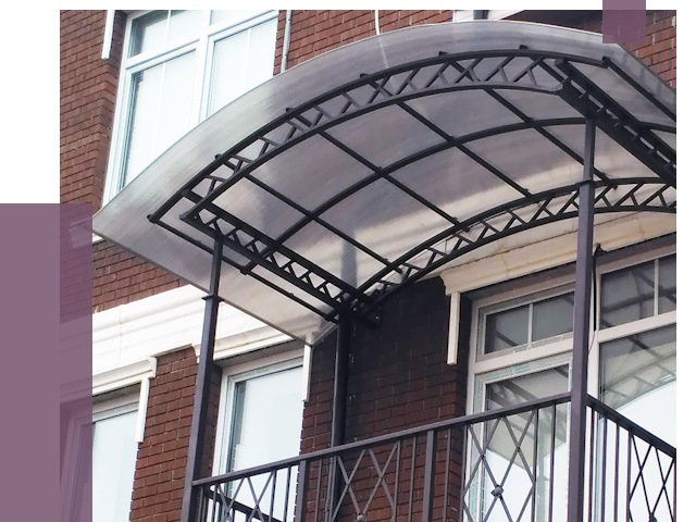 Козырьки над балконом в Красном Сулине от 8624 руб.  | ПРОЛЁТ-Крл