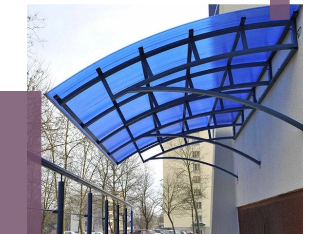 Козырьки из поликарбоната в Красном Сулине от 4287 руб. под ключ | ПРОЛЁТ-Крл