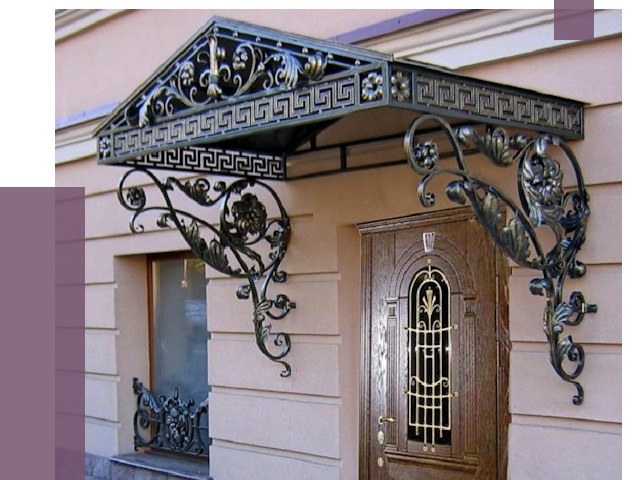 Кованые козырьки в Красном Сулине под ключ от 12706 руб. — ПРОЛЁТ
