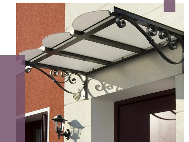 Односкатные козырьки в Красном Сулине от 8369 руб.  | ПРОЛЁТ-Крл