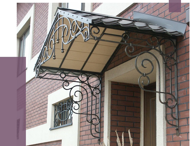 Двускатные козырьки в Красном Сулине под ключ от 12758 руб.