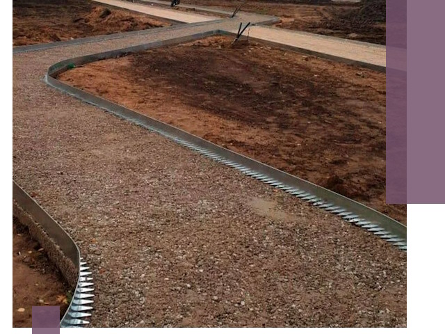 Металлические бордюры под ключ в Красном Сулине — изготовление и монтаж