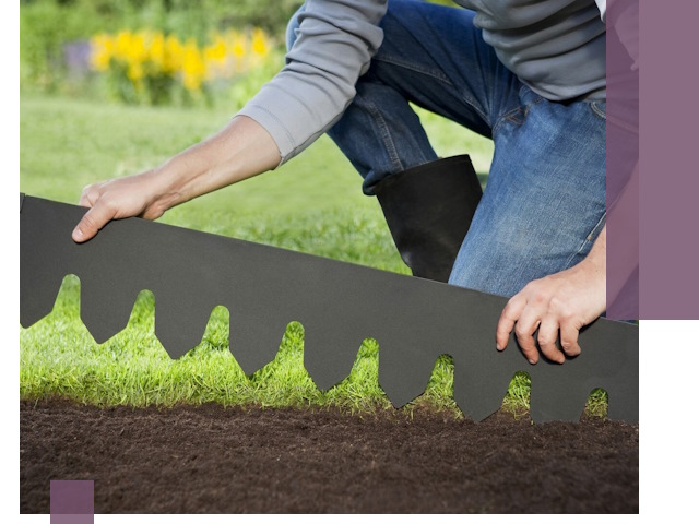 Металлические бордюры для газона в Красном Сулине — изготовление и монтаж